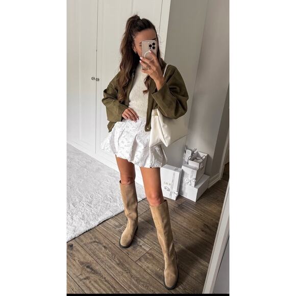 ZARA Bubble hem mini skirt White Size small NEW - Picture 13 of 14